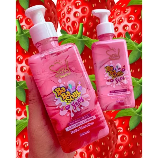 GEL HIDRATANTE PARA CORPO E VIRILHA BABASOUL SEXY FRUTAS VERMELHAS - SOUL 280ML