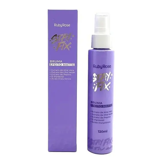 f184ec79ca34a634ff96146f4222cf62 Bruma Fixadora Matte Stay Fix Ruby Rose 120ml - Imagem 1