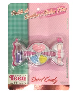 PALETA DE SOMBRAS E BATOM SWEET CANDY FENZZA - Imagem 1