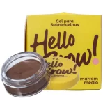 GEL PARA SOBRANCELHAS HELLO BROW MARROM MÉDIO VIZZELA
