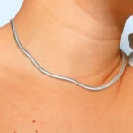 Choker Malha Média Folheado a Prata 925 - Imagem 2