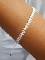 Kit com 2 Pulseiras Cravejadas de Zircônia e Navete Banhadas a Prata 925 - Imagem 2
