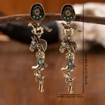 Brincos Vintage Estilo Western em Liga de Zinco com Pingentes de Cavalo e Bota Aço Inoxidável - Imagem 2