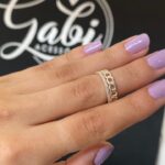 ANEL DUPLO ELOS E ZIRCONIA PRATA 925