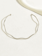 Chocker Ondas Banhado a Prata 925 - Imagem 2