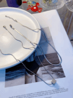Conjunto de 2 peças Colares Pendentes Empilháveis em Cubo Quadrado - Imagem 2