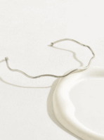 Chocker Ondas Banhado a Prata 925