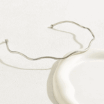 Chocker Ondas Banhado a Prata 925
