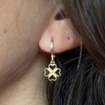 ARGOLINHA TREVO PENDURADO JOYARA- SEMI JOIA