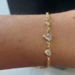 PULSEIRA 3 CORAÇÕES JOYARA- SEMI JOIA