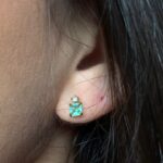 BRINCO INFANTIL PEDRINHA VERDE TARRAXA BABY JOYARA