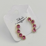 Brinco Ear cuff Circulos Rosa