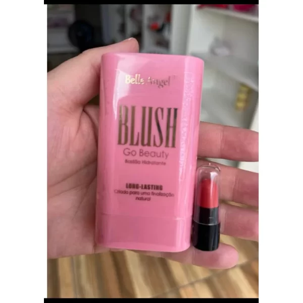 Blush Bastão Cor Natural Longa Duração Belle Angel Cor 1