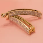 Prendedor De Cabelo Banana Luxo Dourado