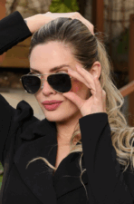 Óculos de Sol Aviador Classic Dourado c/ Preto (Unissex) - Imagem 3