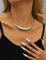 GARGANTILHA MINIMALISTA SOLIDO PRATA