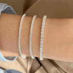 Kit 3 Pulseiras Riviera Femininas Com Zircônia Cristal Banhadas a Prata 925