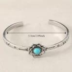 Bracelete Boho Chic com Flor Turquesa - Imagem 3