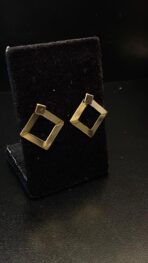 BRINCO MINIMALISTAS EM ESTILO RUSTICO DE LUXO EM FORMA DE DIAMANTE GEOMÉTRICO - Imagem 2