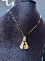 Colar Nossa Senhora Aparecida com Zircônias Folheado a Ouro 18k - Imagem 2
