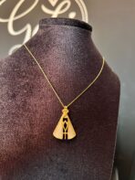 Colar Nossa Senhora Aparecida com Zircônias Folheado a Ouro 18k