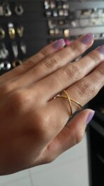 ANEL EM X SEMIJOIA JOYARA