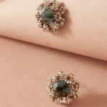 Brincos de Pedra Preciosa Verde