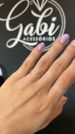 ANEL EM V FINO PRATA 925 - Imagem 2