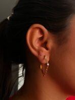 BRINCO ARGOLA TRES BANHOS SEMIJOIA - Imagem 2