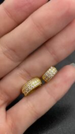 DUO DE ARGOLAS CRAVEJADAS JOYARA - SEMI JOIA - Imagem 3