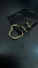 Trio de Argolinhas de Coração Joyara – Semi Joia - Imagem 3