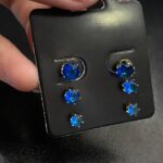 TRIO PONTO DE LUZ AZUL JOYARA- SEMI JOIA