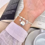 Pulseira Estilo Pandora Nossa Senhora Folheado a Prata 925