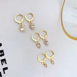 Trio Argolinha com Pingente de Coração Zircônia Folheado a Ouro 18k