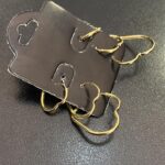 Trio de Argolinhas de Coração Joyara – Semi Joia