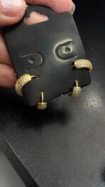 DUO DE ARGOLAS CRAVEJADAS JOYARA - SEMI JOIA - Imagem 2